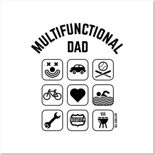 Multifunctional Dad (9 Icons) Posters and Art